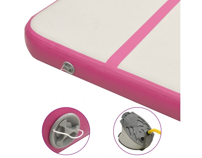 Sonata Надуваем дюшек за гимнастика с помпа, 400x100x20 см, PVC, розов