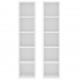 Sonata CD шкафове, 2 бр, бели, 21x16x93,5 см, ПДЧ