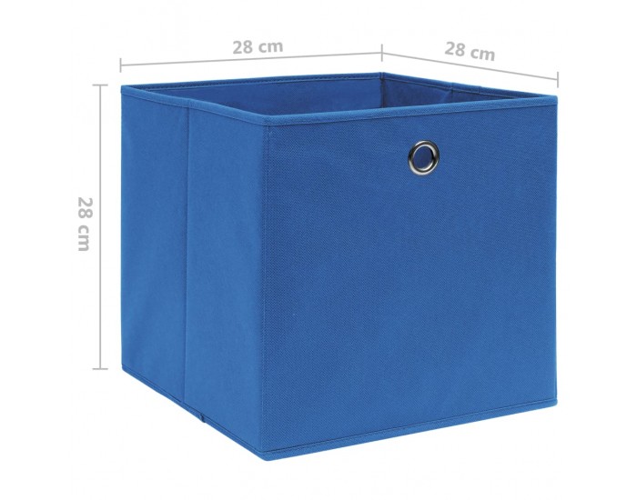 Sonata Кутии за съхранение, 10 бр, нетъкан текстил, 28x28x28 см, сини Sonata Кутии за съхранение, 10 бр, нетъкан текстил, 28x28x28 см, сини