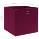 Sonata Кутии за съхранение 10 бр текстил 28x28x28 см тъмночервени Sonata Кутии за съхранение 10 бр текстил 28x28x28 см тъмночервени