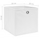 Sonata Кутии за съхранение, 4 бр, нетъкан текстил, 28x28x28 см, бели