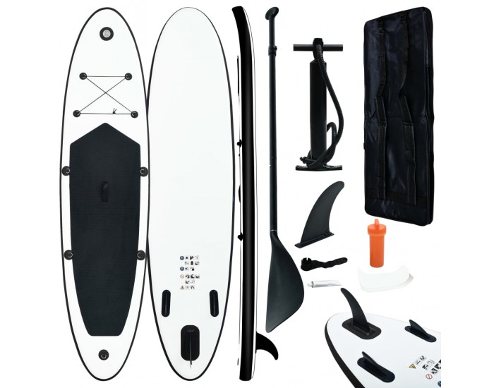 Sonata Комплект надуваем стендъп падълборд, черно и бяло