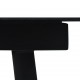 Sonata Градинска трапезна маса, черна, 190x90x74 см, стомана и стъкло
