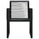 Sonata Градински столове, 4 бр, въжени, ратан, черни
