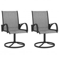Sonata Градински въртящи се столове, 2 бр, textilene и стомана, сиви - Sonata H