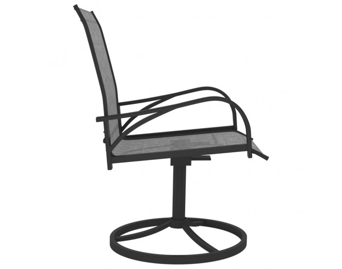 Sonata Градински въртящи се столове, 2 бр, textilene и стомана, сиви