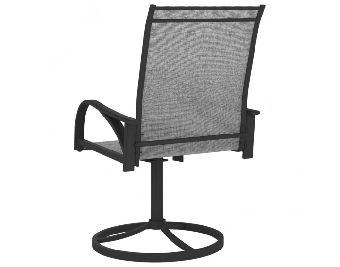 Sonata Градински въртящи се столове, 2 бр, textilene и стомана, сиви