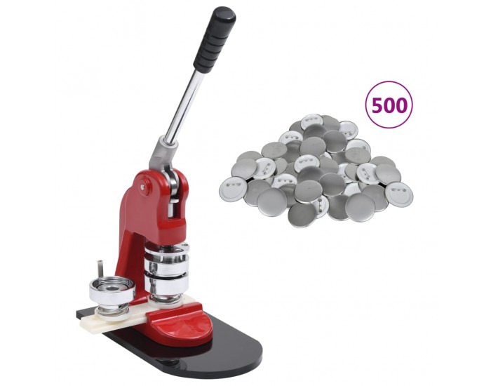 Sonata Преса за значки с 500 бр заготовки за бутонни значки, 25 мм