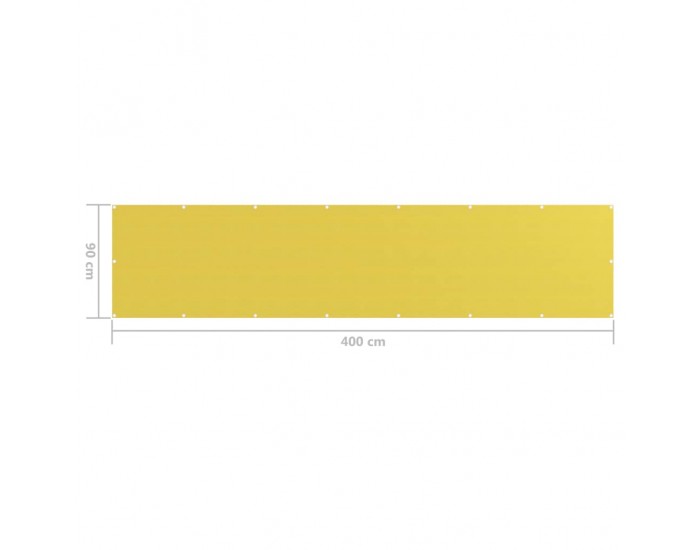 Sonata Балконски параван, жълт, 90x400 см, HDPE