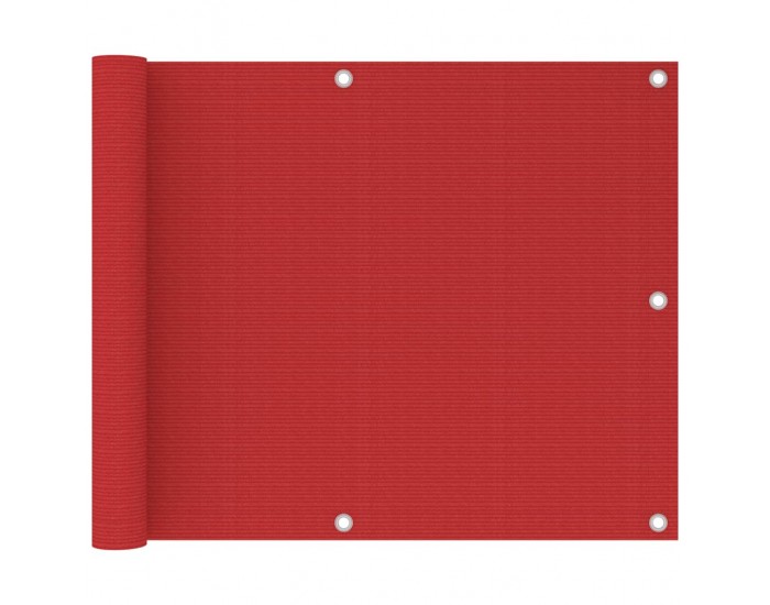 Sonata Балконски параван, червен, 75x500 см, HDPE
