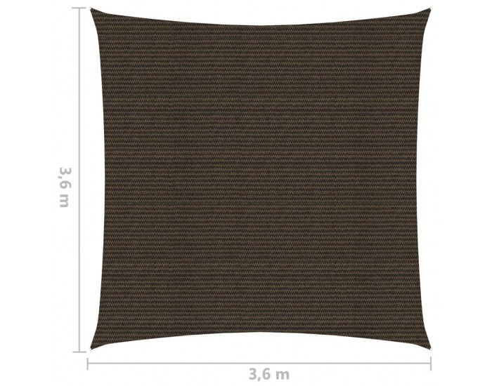 Sonata Платно-сенник, 160 г/м², кафяво, 3,6x3,6 м, HDPE