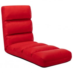 Sonata Сгъваем подов стол, червен, изкуствена кожа - Трапезни столове