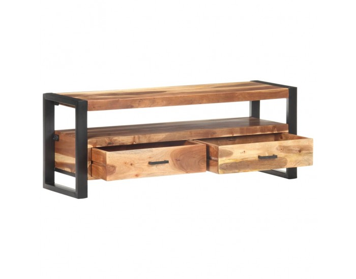 Sonata ТВ шкаф, 120x35x45 см, дървен масив с финиш шишам