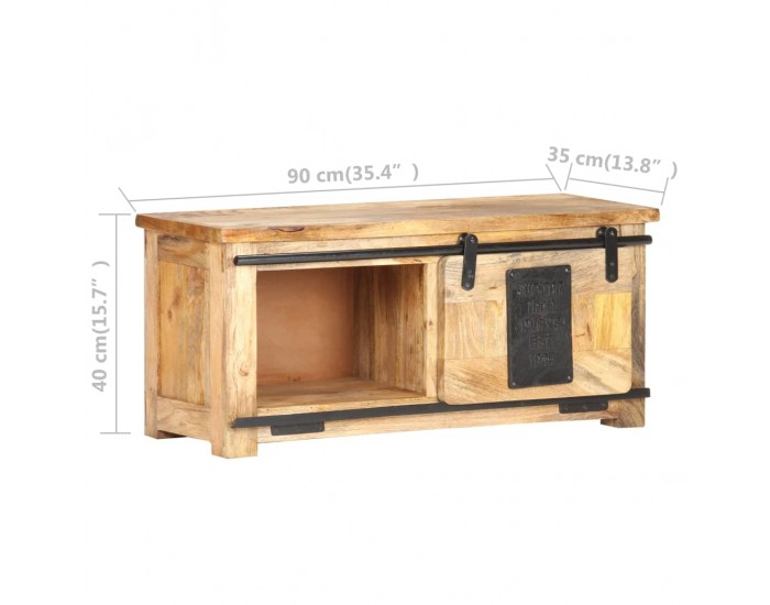 Sonata ТВ шкаф, 90x35x40 см, мангово дърво масив