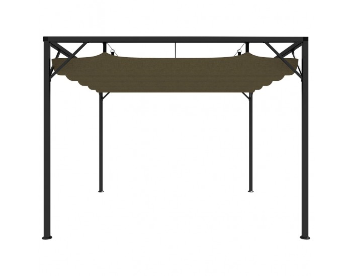 Sonata Градинска шатра с прибиращ се покрив, 3x3 м, таупе, 180 г/м²