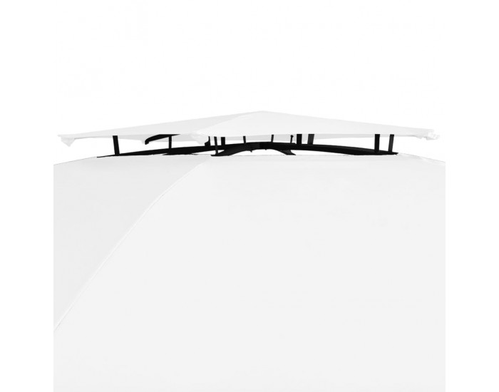 Sonata Градинска шатра със завеси, 360x312x265 см, бяла, 180 г/м²