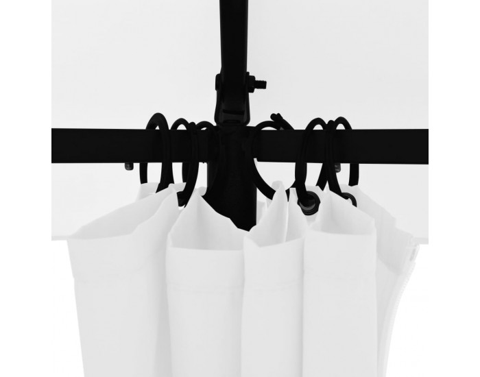 Sonata Градинска шатра със завеси, 360x312x265 см, бяла, 180 г/м²