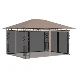 Sonata Шатра с мрежа против комари, 4x3x2,73 м, таупе, 180 г/м² - Външни съоражения