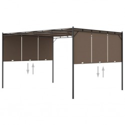 Sonata Градинска шатра със странична завеса, 4x3x2,25 м, таупе - Външни съоражения