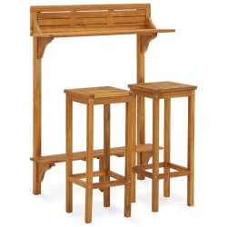 Sonata Градински комплект мебели от 3 части, акациево дърво масив - Комплекти за външни условия