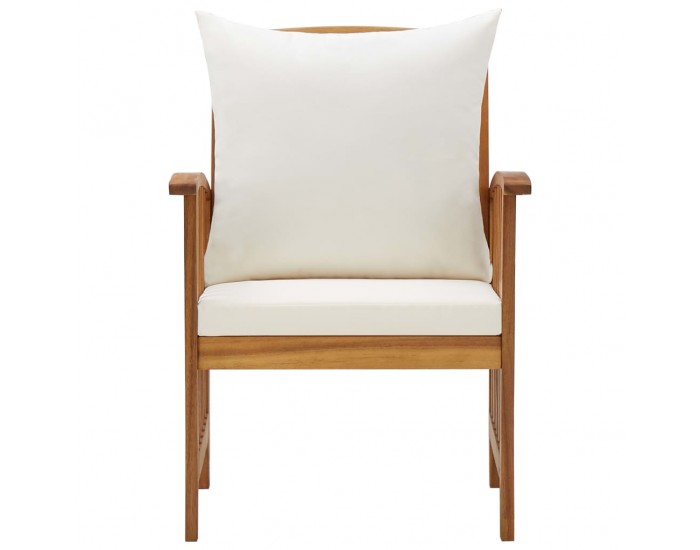 Sonata Градински столове с възглавници, 2 бр, акациево дърво масив