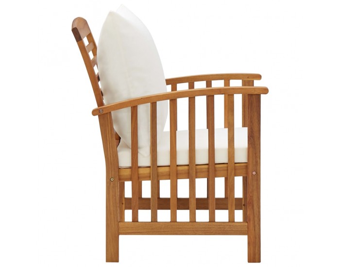 Sonata Градински столове с възглавници, 2 бр, акациево дърво масив
