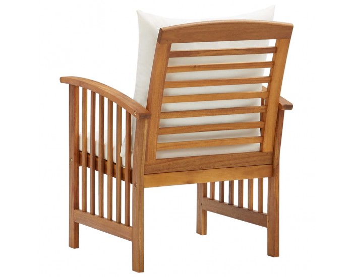 Sonata Градински столове с възглавници, 2 бр, акациево дърво масив