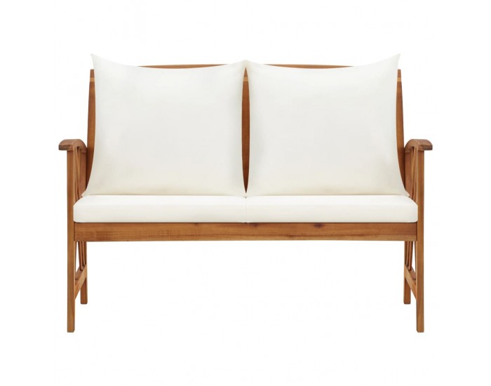 Sonata Градинска пейка с възглавници, 119 см, акация масив