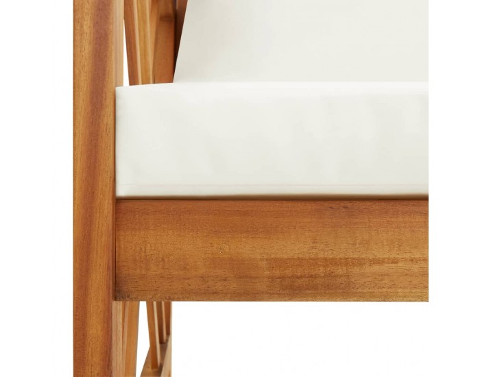 Sonata Градинска пейка с възглавници, 119 см, акация масив