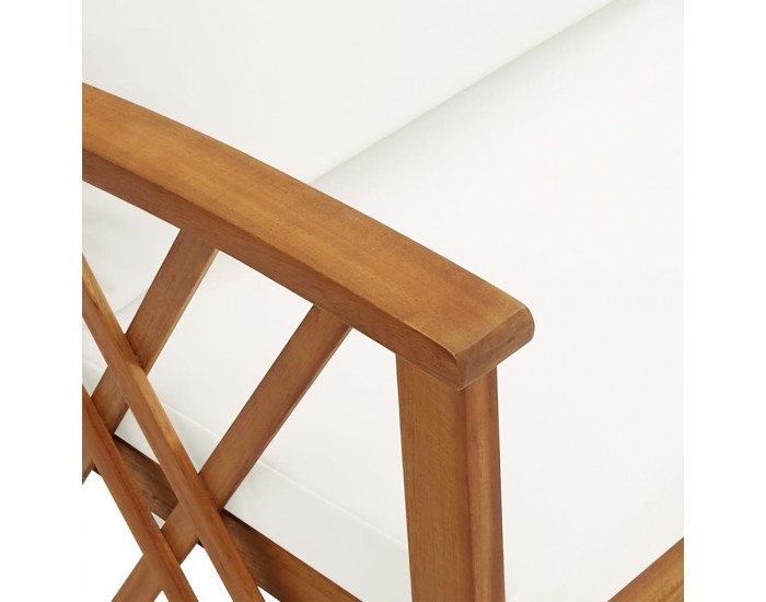 Sonata Градинска пейка с възглавници, 119 см, акация масив