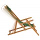 Sonata Сгъваем плажен стол, евкалиптово дърво масив и текстил, зелен