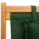 Sonata Сгъваем плажен стол, евкалиптово дърво масив и текстил, зелен
