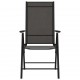 Sonata Сгъваеми градински столове, 6 бр, Textilene, черни