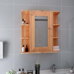 Sonata Шкаф с огледало за баня, дъб, 66x17x63 см, МДФ - Баня