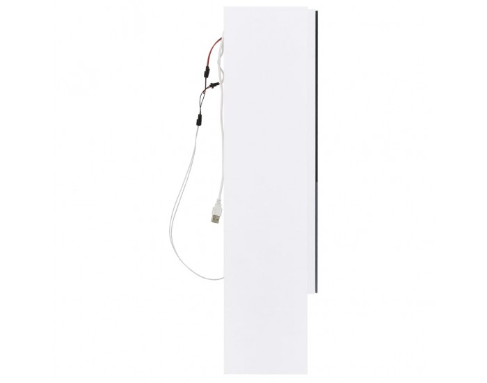 Sonata LED шкаф с огледало за баня, бял, 80x15x60 см, МДФ