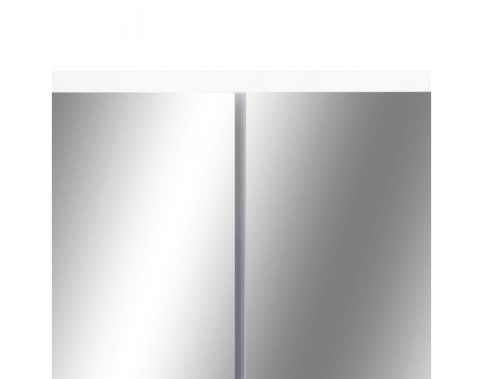 Sonata LED шкаф с огледало за баня, бял, 80x15x60 см, МДФ