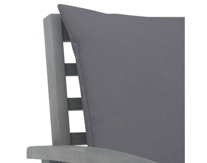 Sonata Градински столове, 2 бр, тъмносиви възглавници, акация масив