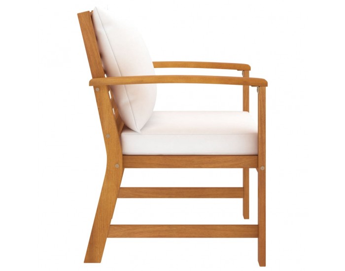 Sonata Градински столове, 2 бр, кремави възглавници, акация масив