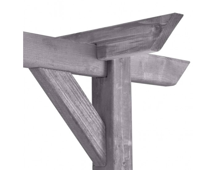 Sonata Градинска пергола сива 200x40x205 см импрегнирано борово дърво