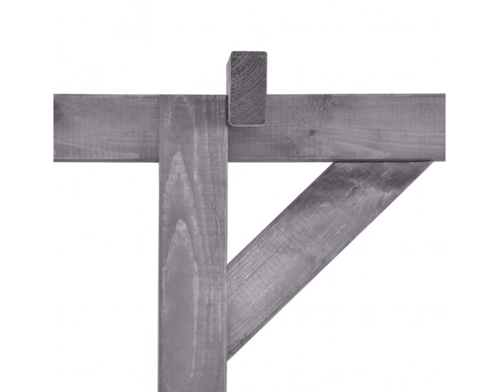 Sonata Градинска пергола сива 200x40x205 см импрегнирано борово дърво