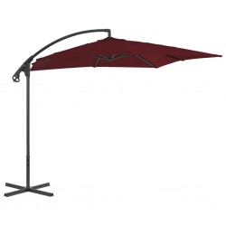 Sonata Градински чадър чупещо рамо и стоманен прът 250x250 см червен - Сенници и Чадъри