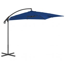 Sonata Градински чадър чупещо рамо и стоманен прът 250x250 см лазурен - Сенници и Чадъри