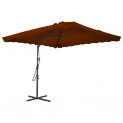 Sonata Градински чадър със стоманен прът, теракота, 250x250x230 см - Градина