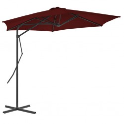 Sonata Градински чадър със стоманен прът, бордо, 300x230 см - Градина