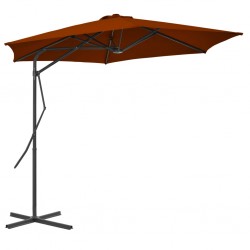 Sonata Градински чадър със стоманен прът, теракота, 300x230 см - Сенници и Чадъри