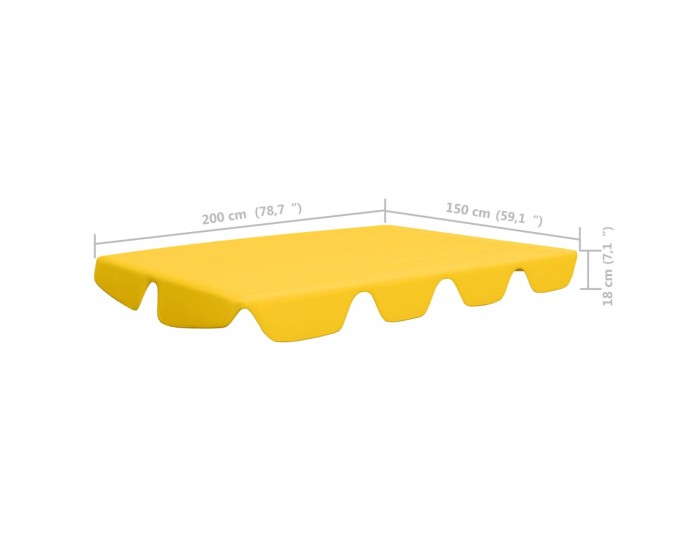 Sonata Резервен покрив за градинска люлка, жълт, 226x186 cм, 270 г/м²