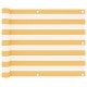 Sonata Балконски параван, бяло и жълто, 75x400 см, оксфорд плат