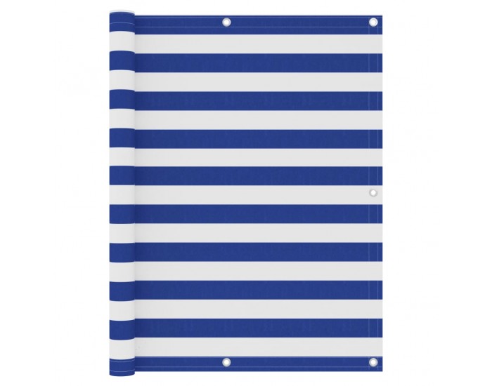 Sonata Балконски параван, бяло и синьо, 120x300 см, оксфорд плат