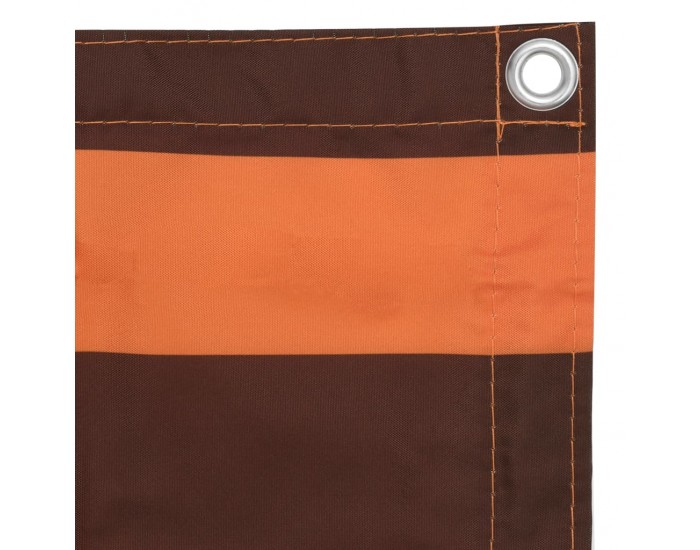 Sonata Балконски параван, оранжево и кафяво, 120x300 см, оксфорд плат