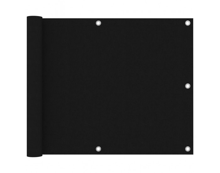 Sonata Балконски параван, черен, 75x500 см, оксфорд плат